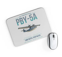 Thumbnail for PBY-5A Catalina design on light gray rectangle mouse pad