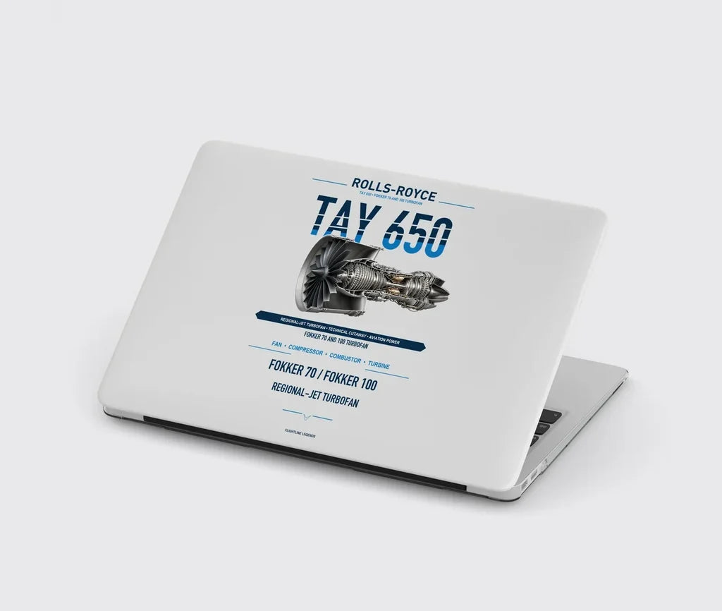 TAY 650 design on light gray MacBook case