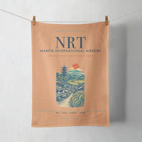 Thumbnail for Tokyo Narita International Airport (NRT) design on orange towel