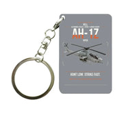 Thumbnail for Bell AH-1Z Viper design on gray designed key chain, double-side print