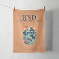 Thumbnail for Tokyo Haneda Airport (HND) design on orange towel