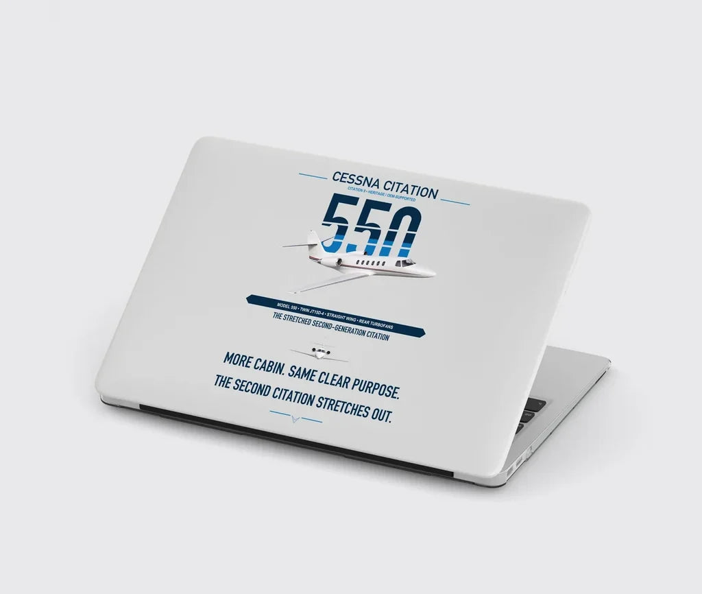 Cessna Citation 550 - Citation II design on light gray MacBook case