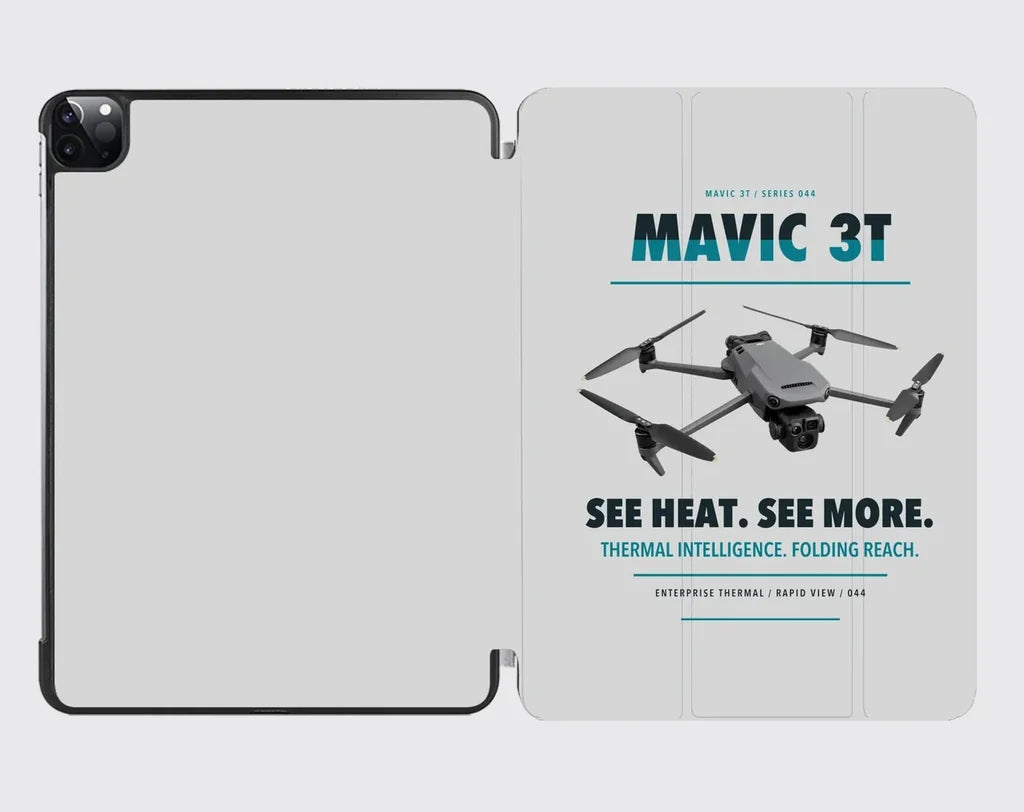 DJI Mavic 3 Thermal design on light gray ipad tablet case