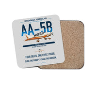 Thumbnail for Grumman American AA-5B Tiger design on light gray 1 piece coaster