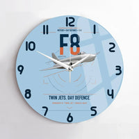 Thumbnail for Gloster Meteor F8 design on light blue no frame wall clock