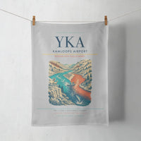 Thumbnail for Kamloops Airport (YKA) design on light gray towel