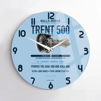 Thumbnail for TRENT 500 design on light blue no frame wall clock