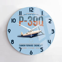 Thumbnail for P-39Q Airacobra design on light blue no frame wall clock