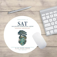 Thumbnail for San Antonio International Airport (SAT) design on white round mouse pad