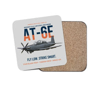 Thumbnail for AT-6E Wolverine Light Attack design on light gray 1 piece coaster