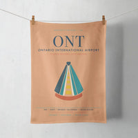Thumbnail for Ontario International Airport (ONT) design on orange towel
