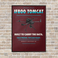 Thumbnail for Inspired Flight IF800 Tomcat vertical canvas print - framed - dark red background
