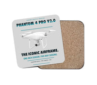 Thumbnail for DJI Phantom 4 Pro V2.0 design on light gray 1 piece coaster