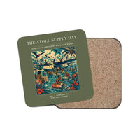 Thumbnail for The Atoll Supply Day - Designed Coasters design on green army 1-piece