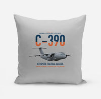 Thumbnail for C-390 Millennium design on light gray pillow