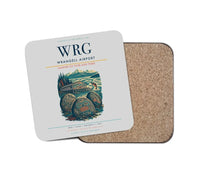 Thumbnail for Wrangell Airport (WRG) design on light gray 1 piece coaster