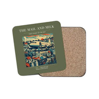Thumbnail for The Mail And Milk - Designed Coasters design on green army 1-piece