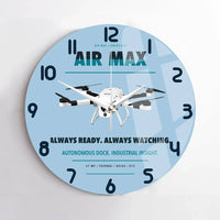 Thumbnail for Percepto Air Max design on light blue no frame wall clock