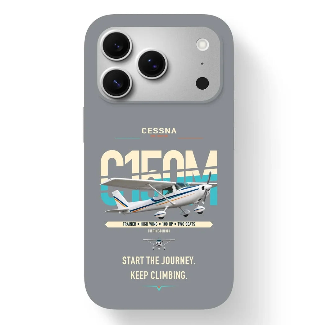 Cessna 150M design on gray magsafe iphone case, for iPhone 17 Pro