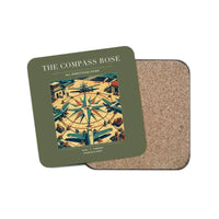 Thumbnail for The Compass Rose - Designed Coasters design on green army 1-piece