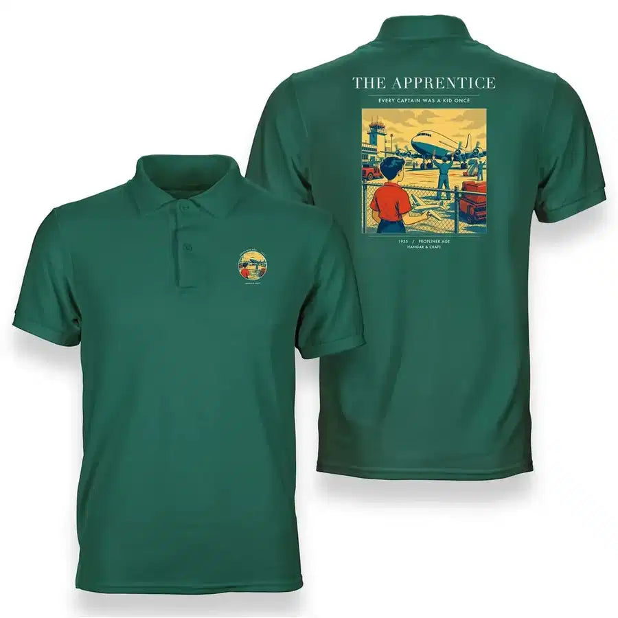VINTAGE G4108 - The Apprentice - Double-Side Polo T-Shirt design on green