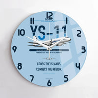 Thumbnail for NAMC YS-11A design on light blue no frame wall clock
