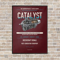 Thumbnail for CATALYST vertical canvas print - framed - dark red background