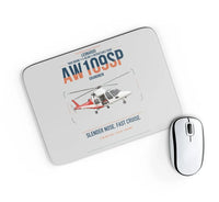 Thumbnail for Leonardo AW109SP GrandNew design on light gray rectangle mouse pad