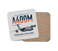 Thumbnail for Airbus A400M Atlas design on light gray 1 piece coaster