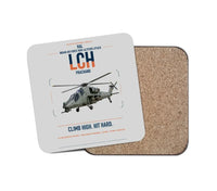 Thumbnail for HAL LCH Prachand design on light gray 1 piece coaster