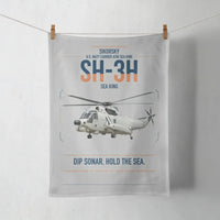 Thumbnail for Sikorsky SH-3H Sea King design on light gray towel