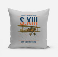 Thumbnail for SPAD S.XIII C.1 design on light gray pillow