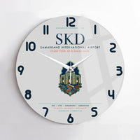 Thumbnail for Samarkand International Airport (SKD) design on light gray no frame wall clock