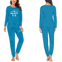 Thumbnail for Military Transport Airplane C 5 women pajamas - Light Blue