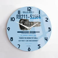 Thumbnail for RB211-535E4 design on light blue no frame wall clock
