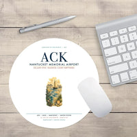 Thumbnail for Nantucket Memorial Airport (ACK) design on white round mouse pad