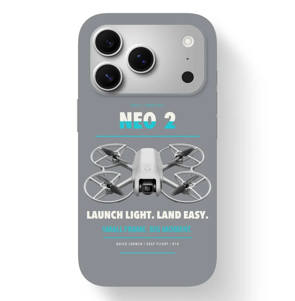 DJI Neo 2 Case design on gray iphone case