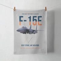 Thumbnail for F-15E Strike Eagle Deep Strike Any Weather design on light gray towel