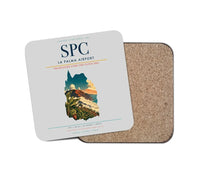 Thumbnail for La Palma Airport (SPC) design on light gray 1 piece coaster