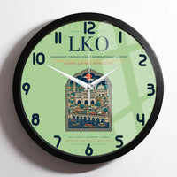 Thumbnail for Chaudhary Charan Singh International Airport LKO Wall-Clock Framed - Light Green