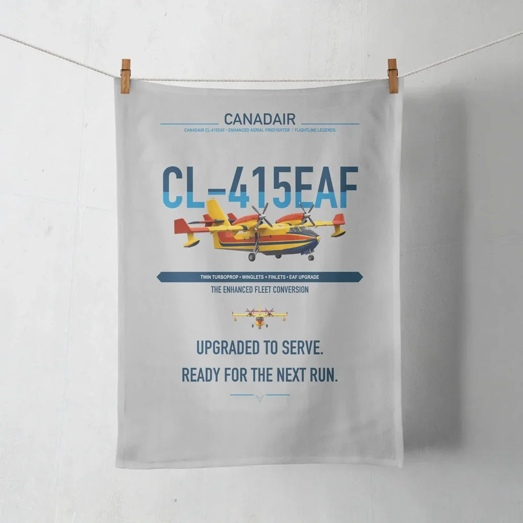 Canadair CL-415EAF design on light gray towel