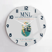 Thumbnail for Manila Ninoy Aquino International Airport (MNL) design on light gray no frame wall clock