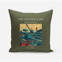 Thumbnail for VINTAGE G4509 - The Salvage Yard - Designed Pillows design on greenarmy
