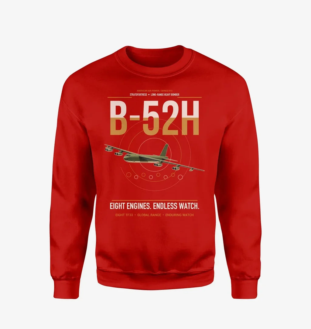 B-52H Stratofortress design on red sweatshirt