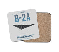 Thumbnail for B-2A Spirit design on light gray 1 piece coaster