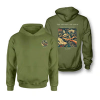 Thumbnail for VINTAGE G4014 - The Propeller Shop - Double-Side Hoodie design on greenarmy double side