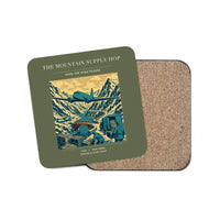 Thumbnail for The Mountain Supply Hop - Designed Coasters design on green army 1-piece