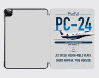Thumbnail for Pilatus PC-24 design on light gray ipad tablet case
