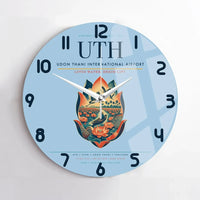 Thumbnail for Udon Thani International Airport (UTH) design on light blue no frame wall clock