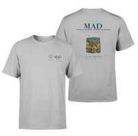 Thumbnail for Madrid Airport (MAD) design printed on light gray double-side t-shirt
